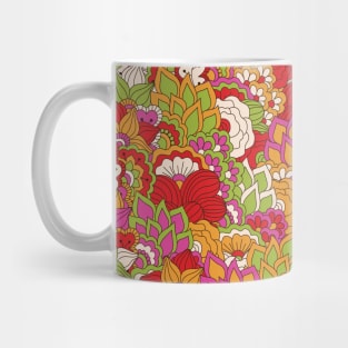 Abstract Floral Neck Gator Floral Retro Abstract Mug